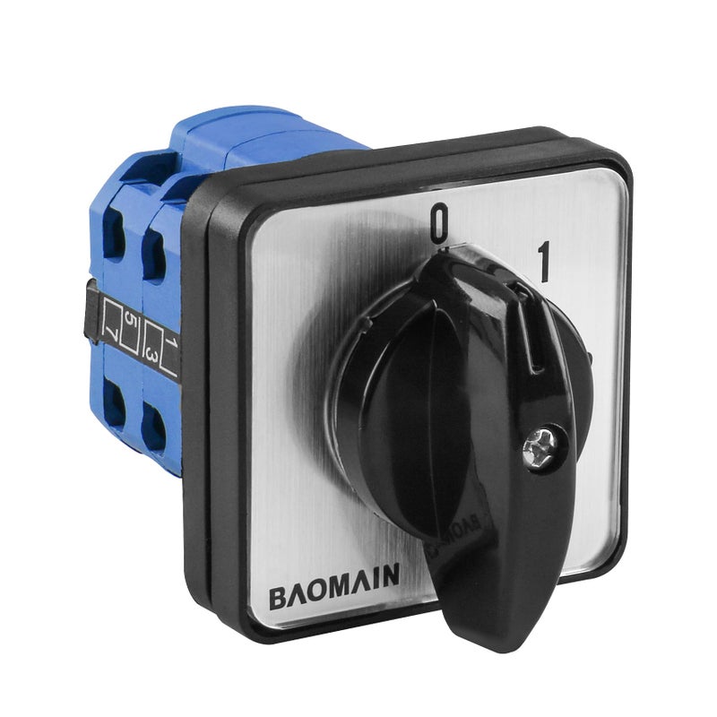 Baomain مفتاح تحويل كام باومان AC 660V 20A 8 أطراف 5 وضعيات SZW26-20/0-4.2 مفتاح دوار للتثبيت - Image 1